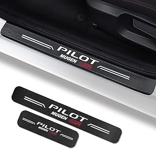 4-room car door door threshold protector for Honda Pilot 2003-2022, carbon fiber leather door sticker, car door reflective protector, decorative door threshold plate.. DIAYTAR NIGERIA: Where shopping meets satisfaction with affordable prices and reliable 5-8 day shipping.