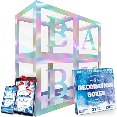 Transparent rainbow ball boxes with 27 letters prenatal baby festive decorations.. DIAYTAR NIGERIA delivers value, variety, and convenience with our nationwide 5-8 day shipping.