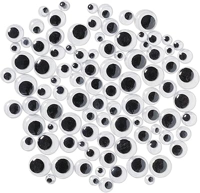 Black and white round mobile eyes for craft decorations, parties, children's toys, classrooms, craft models (12 mm).. DIAYTAR NIGERIA: Where smart shoppers find everything they need at prices they can afford.