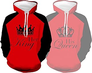 Woodfortnite King and Queen assorted hooded sweatshirts, hooded sweatshirts for couple and girlfriend, matching hooded sweatshirts for her and him.. Order now, relax later — DIAYTAR Nigeria ships in 5 to 8 days.