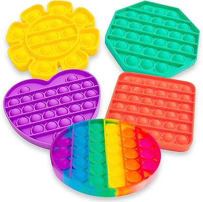 Sensory pressing toy with powerful soul bubbles - Flexible quality silicone toys to relieve stress and anxiety | Pop it for children and adults, multicolored package of 5.. Shop with confidence at DIAYTAR NIGERIA, enjoying competitive prices and delivery within 8 days.