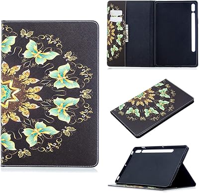 PC shell for tablet, flap protection, PU leather wallet case for Samsung T870, ultra-ultra-drop magnetic support, case with card slot (Color: Papillon Demi-Cell).. From fashion trends to home essentials — find it on DIAYTAR Nigeria.