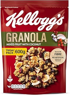 Kellogg's mixed fruit granola with coconut, 600 g.. The future of Nigerian shopping is here — DIAYTAR Nigeria.
