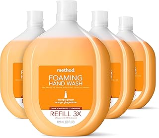 Recharge of foaming soap for methods, orange ginger, recyclable bottle, 28 oz, pack of 4.. Home to endless choices and pocket-friendly prices — DIAYTAR Nigeria.