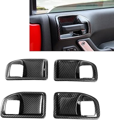 RT-TCZ ABS Carbon Fiber Interior car Handle Decorative Cover Handle Cover Frame For Jeep Wrangler JK JKU 2011-2017 4 Portes.. DIAYTAR NIGERIA transforms dreams into deliveries with our affordable prices and reliable shipping.