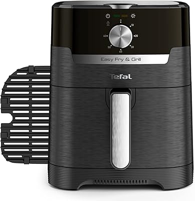 Tefal Easy Fry & Fattering Grill and Grill 2 in 1, 1 550 W, healthy kitchen, digital recipe book, 4.2 l capacity, easy to clean, adjustable temperature, timer, black, ey501827.. DIAYTAR NIGERIA makes quality accessible to all with our affordable prices and quick delivery service.