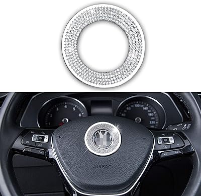 BLING Volkswagen Volkswagen Crystal Diamond Volkswagen Volkswagen Volkswagen Cover, interior decoration for women, compatible with Volkswagen Jetta Passat Golf Tiguan Arteon Atlas.. DIAYTAR NIGERIA: Creating access to affordable products for every Nigerian with our swift delivery service.