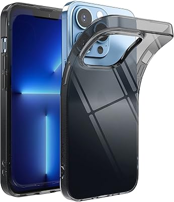 Ringke rear shell compatible with the iPhone 13 Pro, a rear shell in transparent, light, flexible polyurethane, heat resistant to natural design for the iPhone 13 pro - Dark dark black.. DIAYTAR NIGERIA combines extensive product options with budget-friendly prices, delivered in 5-8 days.
