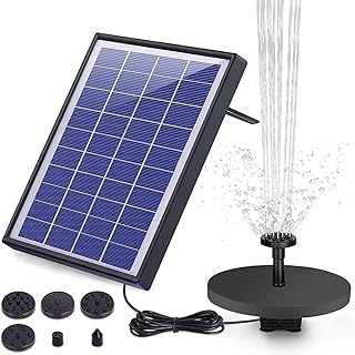 Solar fountain pump with panel, 6.5 W floating water pump, integrated 1500 mAh, with 6 nozzles, for bird bath, aquarium, garden pond and terrace, solar energy ventilation pump.. DIAYTAR NIGERIA: Where convenience meets affordability with delivery across Nigeria in under 8 days.