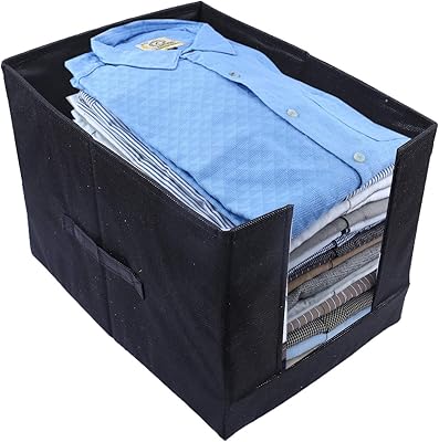 Cooper U non-Woven Industries Wardrobe Organizer for shirts, black, 40 x 25 x 24 cm.. Shop from Nigeria's largest product selection at DIAYTAR, with budget-friendly prices and swift delivery.