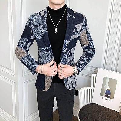 Blazer in mixed wool printed Large letters for men fall winter 2020 blazer jacket cup adjusted for men for ball and club.. Home to endless choices and pocket-friendly prices — DIAYTAR Nigeria.