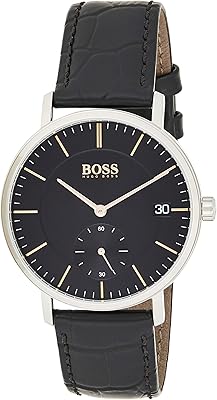 Hugo boss quartz watch, chronograph display and leather bracelet 1513638.. DIAYTAR NIGERIA: Where value shopping meets reliable 5-8 day delivery across the nation.