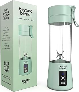 Portable mixer Beyond Blend - Elegant design, powerful rechargeable mixer by USB for shakes, juice, juice and smoothies, portable for travel and the gym (mint).. DIAYTAR NIGERIA: Making quality accessible to all Nigerians with affordable prices and quick delivery.
