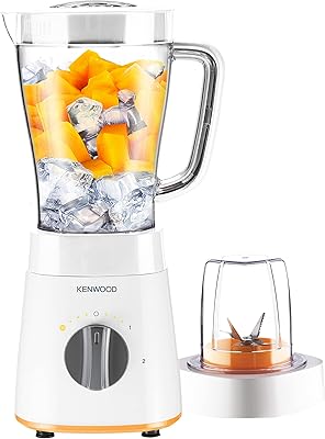 Kenwood 500W mixer 1.5L with multifunction grinder (crusher/chopper), ice crushing function, BLP15,150Wh, white.. Shop with purpose and save with DIAYTAR NIGERIA's extensive platform and nationwide delivery service.