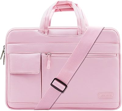 Mosiso laptop shoulder bag, in polyester, easy to use, pink 13-13.3 inches.. Your e-commerce hub for everything — DIAYTAR Nigeria has you covered.