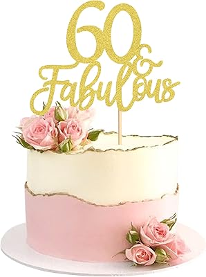 Bloomomoon batch of 3 pieces of 60 superb golden glitter cake decorations for the 60th.. DIAYTAR NIGERIA: Your partner in affordable online retail with reliable delivery across the nation.