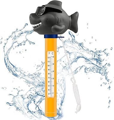Floating pool thermometer, large size, easy to read for water temperature, unbreakable with string for pools and exterior and interior spas (D).. DIAYTAR NIGERIA: Your partner in affordable online shopping with dependable delivery within 8 days.