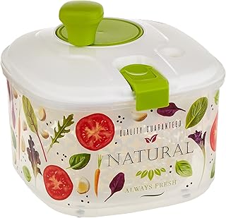 Herven - Decorative salad dehydrator 4.2 l - Vegetables - Violet and Red.. Experience the ease of modern shopping with DIAYTAR NIGERIA's comprehensive platform and quick delivery.
