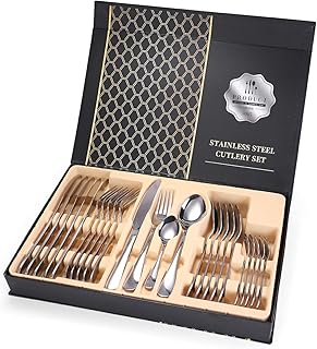 Home household of 24 cutlery in golden stainless steel for 6.. Experience retail convenience with DIAYTAR NIGERIA's comprehensive platform and 5-8 day nationwide shipping.