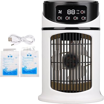 Portable air conditioners, 5V 2A air conditioner cooling fan, multifunction portable air cooling fan with 300 ml water tank, for bedroom, desk, dormitory, campsite.. DIAYTAR NIGERIA: Your affordable gateway to thousands of products delivered within a week.