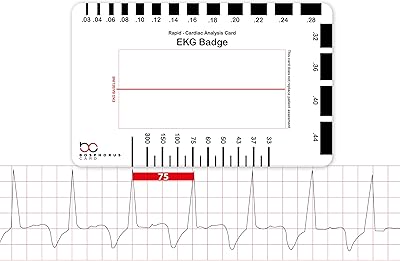 AKG PVC badge card - precise interpretation of ECG rhythm strips and 12 ECG derivations without ECG calipers - for NHS nurses or anyone working in the health sector!.. With DIAYTAR Nigeria, shopping online is easy, affordable, and fast.