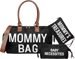 Skikhd maternity hospital bag - Large capacity waterproof changing bag for maternity trips, maternity hospital bag with two bags and belts (black).. DIAYTAR NIGERIA: Your one-stop e-commerce destination with affordable prices and nationwide delivery in 5-8 days.