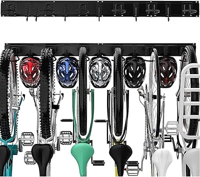 Wall storage support for bikes with hooks for adjustable helmet for bicycle parking and garage.. DIAYTAR NIGERIA connects Nigerians with quality products at affordable prices, delivered in 5-8 days nationwide.