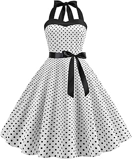 Rockabilly Vintage Rockabilly Dress of the 1950s for Women Vintage Hepburn Style Dress in Trapeze collar.. Experience the convenience of boundless shopping with DIAYTAR NIGERIA's vast selection and quick delivery.