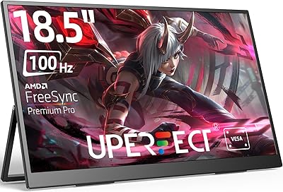 Portable monitor U Perfect 18.5 inch 100 % SRGB 1080p with VESA and Adjustable support at 180 degrees, thin and light, without FHD FREESYNC IPS HDR frame, second travel instructor for laptop.. DIAYTAR NIGERIA: Empowering Nigerians with access to affordable products delivered within 8 days.