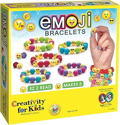 Emoji creativity bracelets for children, make 5 pearl bracelets - Manufacturing of children's art and craft jewelry.. DIAYTAR NIGERIA delivers affordability and convenience to your doorstep within 8 days of purchase.