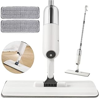 Vadrouille with spraying with 2 microfiber pads, reusable mop 2 in 1 for wet and dry floors with 500 ml water tank, to clean the floors of the house, kitchen, hardwood, tiles and ceramics.. Your complete shopping companion, DIAYTAR NIGERIA offers extensive selection delivered within the week.