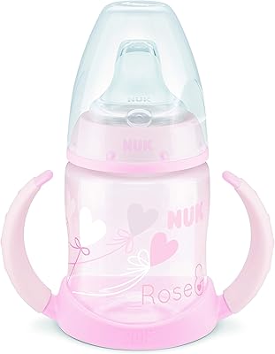 Nuk First Choice + Learner bottle, 150 ml, 6 months and more, pink.. DIAYTAR NIGERIA: Where every shopping need is met with affordable prices and timely delivery.