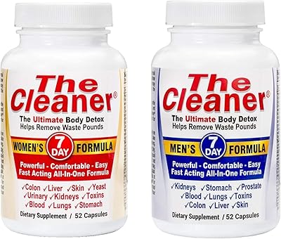 Pack of 2 The Cleaner 7 days for women and 7 days for men to detoxify the body, 52 capsules each.. Discover the perfect balance of selection and value with DIAYTAR NIGERIA's nationwide delivery service.