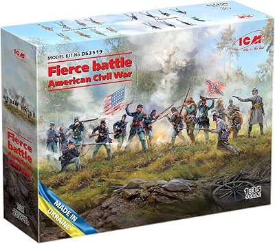ACM DS3519 - Ferocious Battle, Kit of plastic plastic of the American Civil War - Kits of military models on a 1:35 level - Replicas of soldiers of the American civil war.. Experience convenient online shopping on DIAYTAR Nigeria — wide selection and affordable delivery.