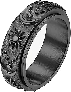 Alikdon stainless steel rotary ring for men and women fidget rings to relieve stress.. DIAYTAR NIGERIA combines affordability, variety, and convenience with nationwide delivery services.
