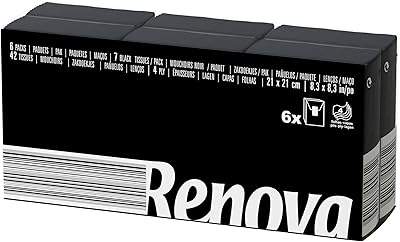 Black compressed handkerchiefs Renova, pack of 6, 7 units (pack of 6).. Discover the convenience of DIAYTAR NIGERIA's vast e-commerce platform with delivery in just 5-8 days.
