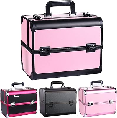 Dalmaon makeup bag large professional portable aluminum storage organizer for cosmetics.. DIAYTAR NIGERIA: Where affordability and variety come together with nationwide 5-8 day delivery.