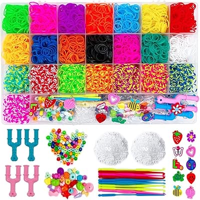 Set of weaving business loops of 6,800 rooms with weaving board, artistic bracelet manufacturing kit for children with hooks and momo bear charms.. Discover why millions choose DIAYTAR for affordable online shopping with delivery in just 5-8 days.