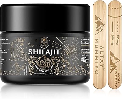 Shilajit resin with fulvical acid and trace elements, original Siberian pure shilajit with 85+ humic acid supplement, support for metabolism and immune system - 100 portions / 50 g.. Shop with confidence at DIAYTAR NIGERIA, enjoying competitive prices and delivery within 8 days.