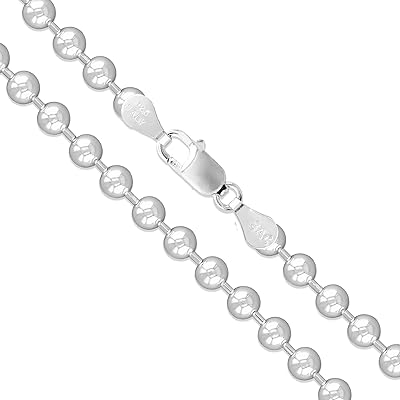 Chain of pearls Italian ball in Sterling 3mm 4mm 4mm 5mm 6mm 8mm 10mm pendant Italy identity plate 925.. DIAYTAR NIGERIA: Where shopping is easy, prices are low, and delivery is just days away.