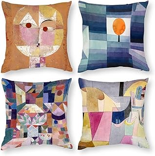 Set of abstract hosteco abstract cushion cushions, size 45 x 45 cm, decorative square cushion covers for sofa and car.. DIAYTAR NIGERIA: Bringing quality products to every Nigerian with affordable nationwide delivery.