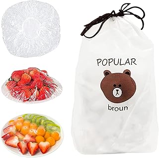 Conservation bags for fresh food, 100 pieces, flexible lids reusable for food storage, stretch plastic hermetic plastic covers for pots, universal sealing lids for the kitchen (100 rooms).. Enjoy effortless shopping and speedy delivery with DIAYTAR Nigeria.
