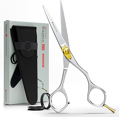SUVORNA RAZICO E10-6 Inch Precision Hair Scissors in stainless steel on a razor edge for hairstyle, cut and cut. Ideal razor for living room and home use.. DIAYTAR NIGERIA: Transforming online retail with affordable prices and consistent 5-8 day nationwide delivery.