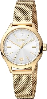 Analog quartz watch for women, silver dial, gold color, es1l330m0045set, gold, bracelet.. Shop with intention at DIAYTAR NIGERIA, offering thousands of products at budget-friendly prices.