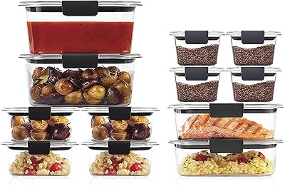 Rubbermaid 2108377 Plastic storage cover Brilliance 14 pieces |.. DIAYTAR NIGERIA: Where shopping is easy, prices are low, and delivery is just days away.