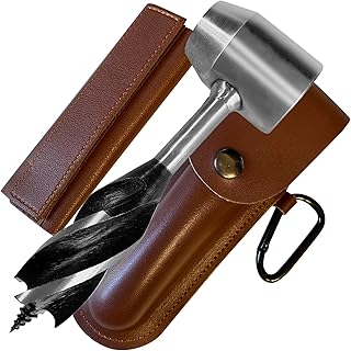 Survival settler manual tools with wooden socket - Gear Bushcraft Wood Forer Scotch Eye Multi -tool tool with leather case for crafts and campsite.. Your go-to destination for affordable online shopping, DIAYTAR NIGERIA delivers in under 8 days.