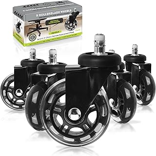 Universal wheels for Slipstick office chair adapted to Rollerblade - Black, 3 inch, CB690 style replacement wheels, set of 5.. DIAYTAR NIGERIA delivers affordability and convenience to your doorstep within 8 days of purchase.