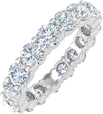 Eternity marriage ring with diamonds 4 carats in 14 carat gold - IGI certified (value of value).. DIAYTAR NIGERIA: Bringing affordable shopping solutions with a diverse product catalog delivered nationwide.