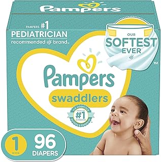 Swaddlers Pampers for newborn, size 1, 96 rooms.. DIAYTAR NIGERIA delivers more than expected with our extensive catalog and 5-8 day delivery service.