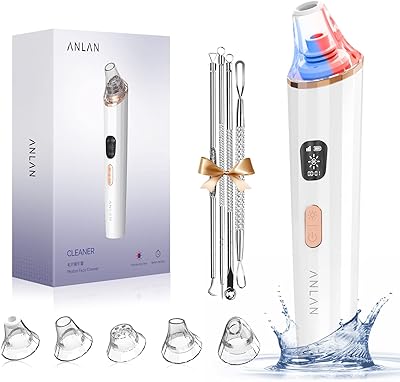 Vacuum cleaner in black plastic black dots to clean black dots and acne - 3 suction powers, 5 probes, removal tools for rechargeable black dots by USB for women and men.. DIAYTAR Nigeria offers great deals, a huge product variety, and delivery in under a week.